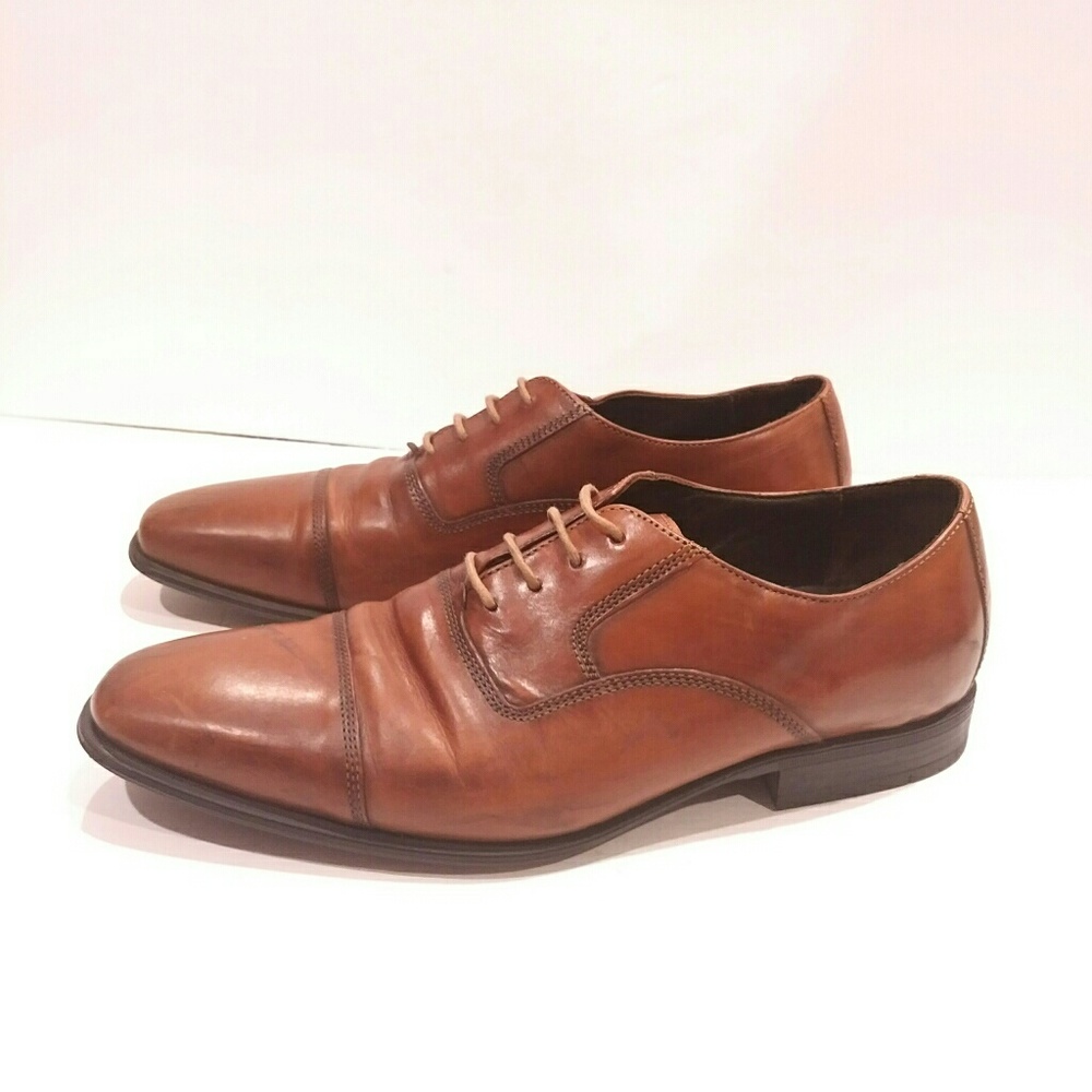 Mens Cole Haan Air Jefferson oxfords size 9 wide 9w brown saddle leather nike